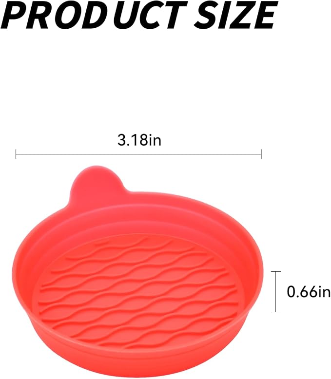 4PCS Car Cup Holder Coasters, Universal Silicone Non-Slip Insert Cup Coasters, Soft Wave Pattern Cup Holders, Car Interior Accessories for SUV, Truck, RV (Red)