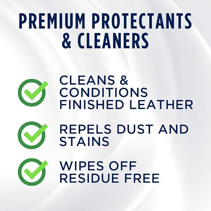 303 Products Leather 3-In-1 Complete Care - Cleans, Conditions, & Protects - Helps Prevent Fading & Cracking - Rinse Free Formula - Repels Dust, Lint, & Staining, 16 fl. oz. (30218CSR) Packaging May Vary