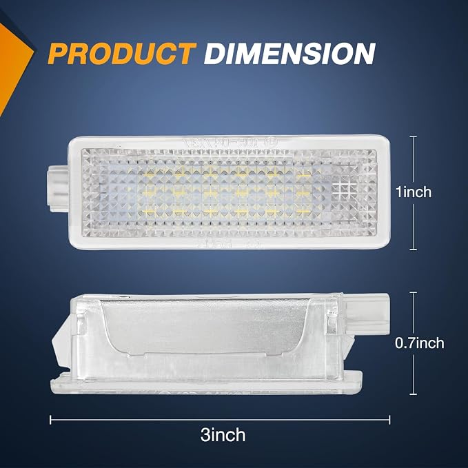 Nilight 2PCS LED Interior Door Panel Light Courtesy Warning Lights White Beam Plug and Play Compatible with BMW 1 3 5 6 7 Series Z4 X3 X5 X6 E82 E88 E90 F03 E60 F10 E65 E66
