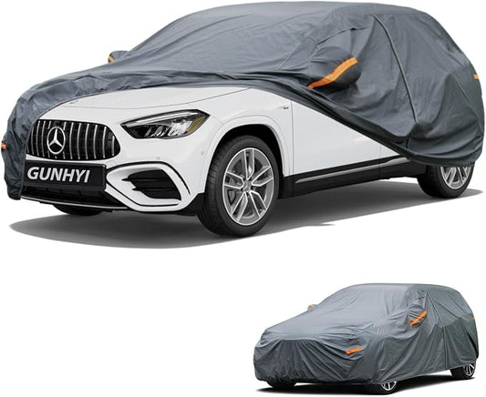 GUNHYI Premium Car Cover Custom Fit Mercedes-Benz GLA, 16 Layers Heavy Duty Car Cover Waterproof All Weather with Zipper Door for Sun Rain Snow Dust Uv Protection