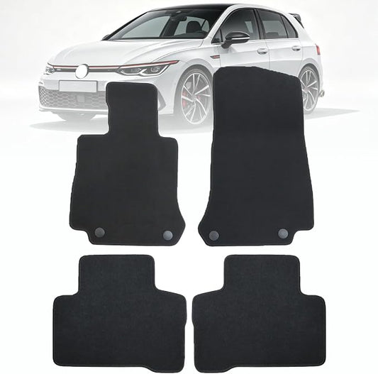 GXARTS Car Waterproof Floor Mats Carpet Full Set Compatible with Volkswagen Golf R GTI 2015 2016 2017 2018 2019 2020 2021 | All-Weather Protect, Non-Slip Backing，Custom Fit Automobile Floor Liner
