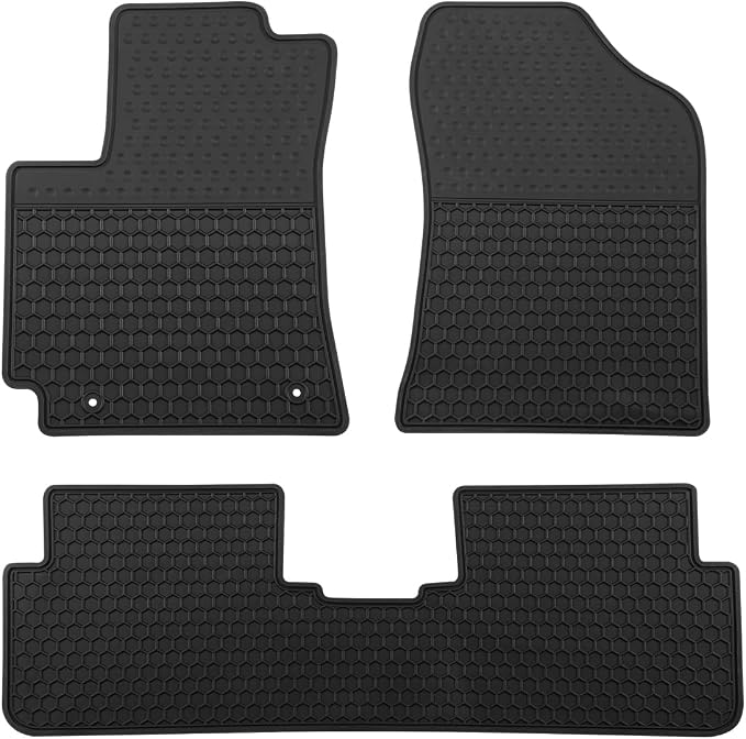 Car Floor Mats Custom Fit for Toyota Corolla 2009-2013 Black Rubber All Weather Protection Auto Floor Liners Heavy Duty Odorless