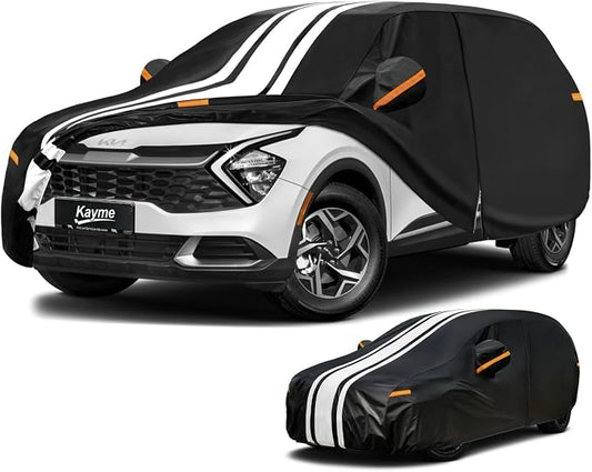 Kayme Heavy Duty Car Cover Custom Fit for Kia Sportage (1995-2026) Waterproof All Weather for Automobiles, Gift with Tape/Towel, Outdoor Full Exterior Cover Rain Snow Sun UV Protection.