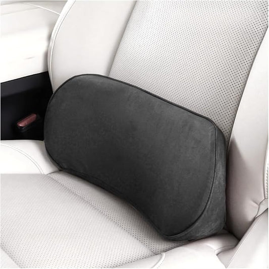 Osilly Car Lumbar Support Pillow, Memory Foam Comfortable Vehicle Seat Lower Back Support Cushion, Back & Sciatica Pain Relief Automotive Interior Driver Seat Pad, Universal for SUV RV Truck (Black)