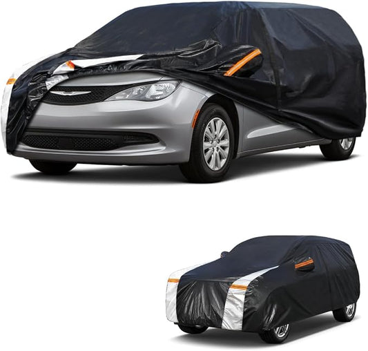 Minivan Car Cover for Chrysler Voyager 1988-2026 100% Waterproof All Weather, Heavy Duty Outdoor Full Exterior Covers Rain Sun Wind UV Protection