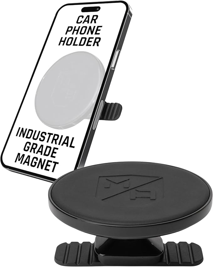 Mob Armor Slim Mount MS - Magsafe Car Mount, Magnetic Cell Phone Holder, MagSafe Car Accessories for Women & Men, Compatible with iPhones & Androids - Sleek, Industries Strongest Pull Force - Black