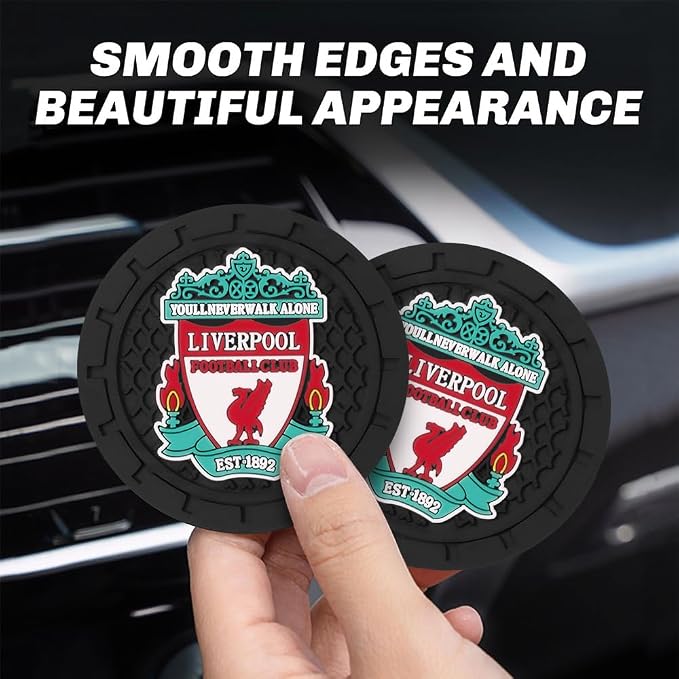 Cup Holder Insert Coaster for Liverpool UEFA Fans,Anti Slip Car Cup Coaster Interior Accessories