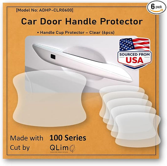 [3M]-6pcs Customized Car Door Handle Cup Protector Made with 3M PPF | Made with 3M Paint Protection Film Series, Sticker/Guard, Clear(Transparent), Anti Scratch, Universal Fit for Most Cars