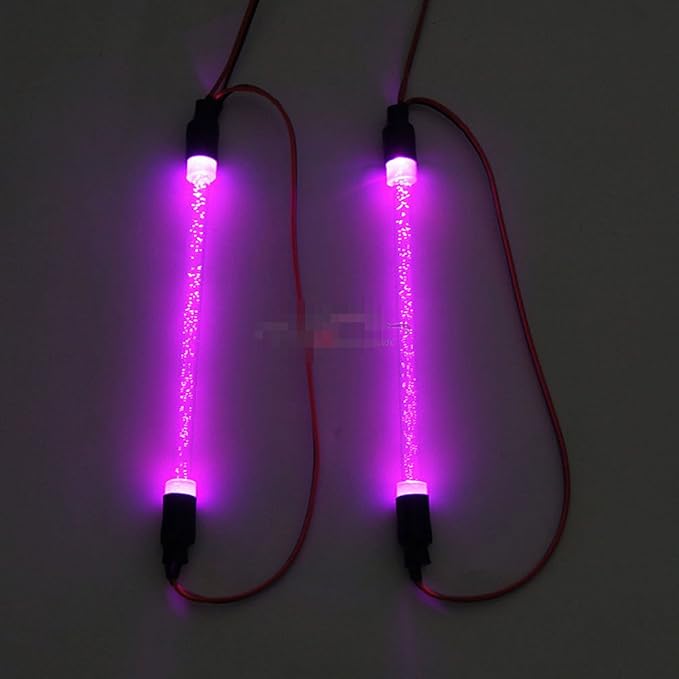 MOHERO 1/10 RC Car Chassis Body LED Light Strip Tube for RC Drifting Car Truck Tank (Purple)