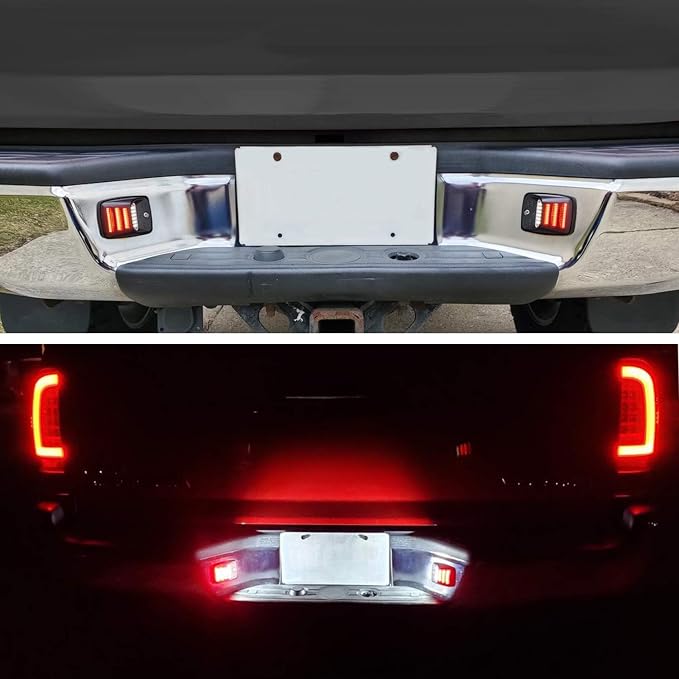 LED License Plate Lights with Red OLED Neon Tube Compatible with Tacoma 2005 to 2015, Tundra 2000 to 2013