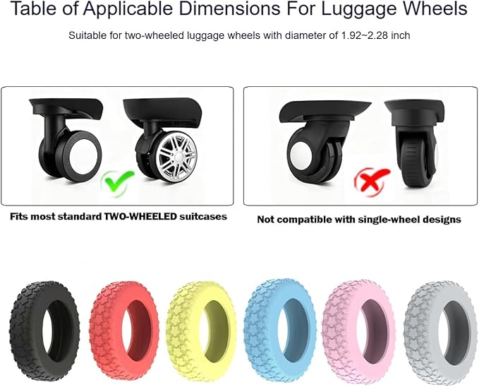 8PCS Luggage Wheel Covers, Premium Silicone Protectors for 2-2.4" Spinner Wheels Anti-Slip, Ultra-Quiet & Wear-Resistant Travel Accessories(Star Shape-Pink)