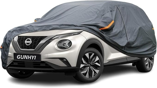 GUNHYI Premium Car Cover Custom Fit Nissan Juke, 16 Layers Heavy Duty Car Cover Waterproof All Weather with Zipper Door for Sun Rain Snow Dust Uv Protection