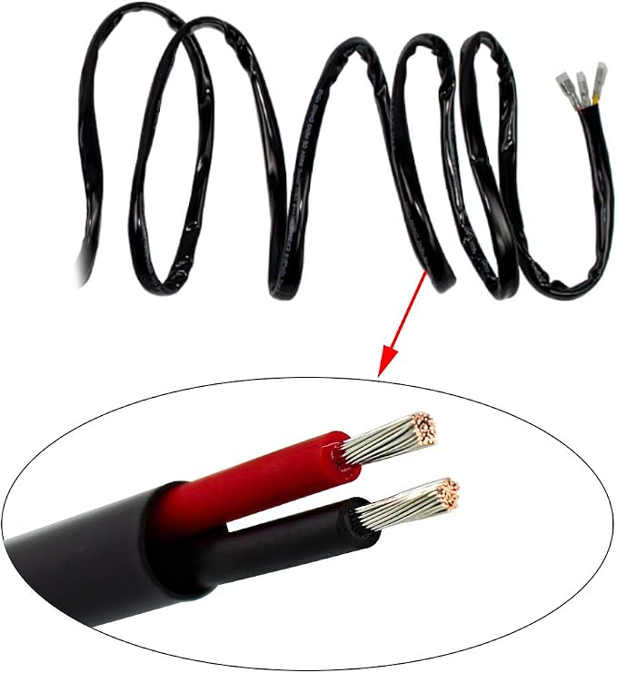 Double Color/High Low Beam Wiring Harness Kit DC12V Maximum 300W 40A LED Lights Wiring Harness Switch Relay 14AWG Core Cable Harness for Car Fog Lights Work Driving Lights Bar