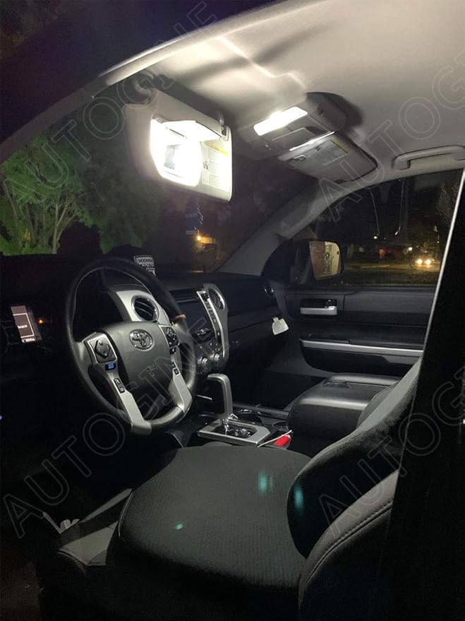 AUTOGINE Super Bright 6000K White LED Interior Light Bulbs Kit Package for 2007-2019 2020 2021 Toyota Tundra + Install Tool