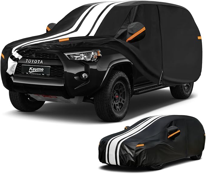 Kayme Toyota 4Runner Car Cover Waterproof All Weather for Automobiles, Custom Fit for 4Runner (1996-2026), Gift with Tape/Towel, Outdoor Full Exterior Cover Rain Snow Sun UV Protection.