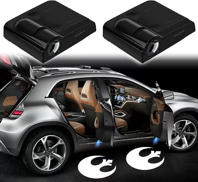 2pcs 3D Magnetic Car Door Step LED Welcome Logo Shadow Ghost Light Projector Lamp fits All Car Models (Emblem1) by DmStore