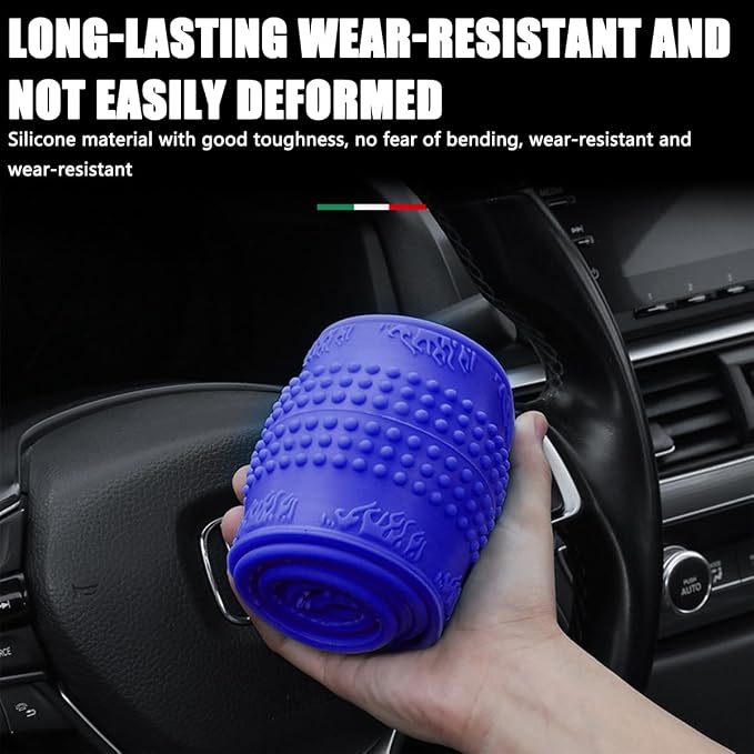 Bittwee Steering Wheel Cover, Car Silicone Steering Wheel Protector, Anti-Slip Soft Odorless Wheel Covers, Universal 14-15 Inch Steering Wheel, Automotive Interior Accessories (Dark Blue)