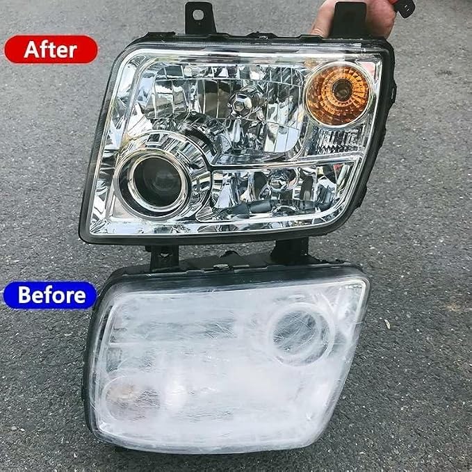 800g Headlight Restoration Kit,Car Headlight Glass Scratch Renovation Tool,Automobile Headlight Lens Polish Repair Tool with UV Block Coat to Remove Yellowing, Haze,Oxidation for Taillights,Foglights