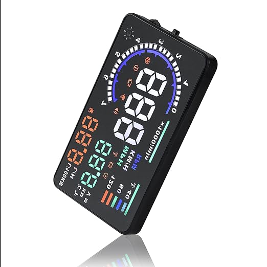 5.5inch Car HUD Car, Auto Screen Speed Display, OBD 2 EU OBD Compatible, with Driving Mileage Measurement for Cars