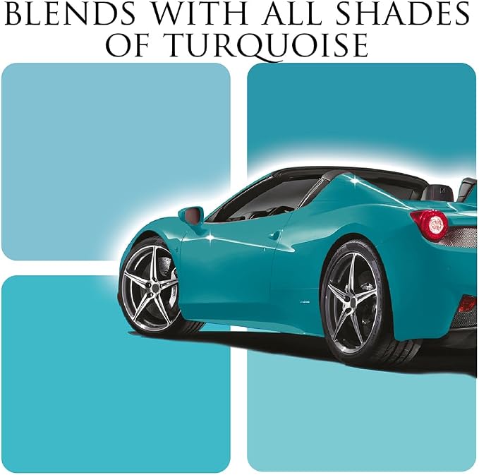 Car Gods Iris Custom Color Turquoise 3-in-1 Polish Wax Color Restorer & Scratch Remover, 16 Colors Available, 17 Fl Oz