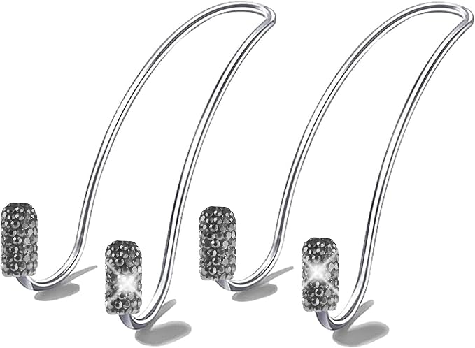 Guoord Bling Auto Hooks,Car Hangers Organizer Seat Headrest Hooks，Bag Organizers Rack and Hanger, Heavy-Duty Car Seat Hooks, Backseat Storage Hooks, Universal for SUV Truck Vehicle 2 Pack