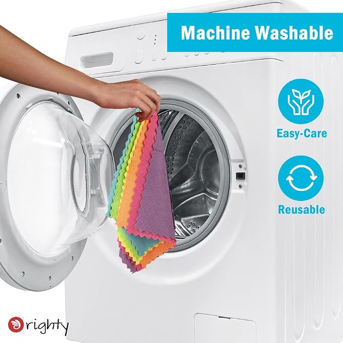 Orighty Microfiber Cleaning Cloth Bulk, 150 Pack Cleaning Rags 12x12 inch | Reusable Microfiber Towels for Cars, Ultra-Soft & Absorbent Lint Free Cloths for House, Kitchen