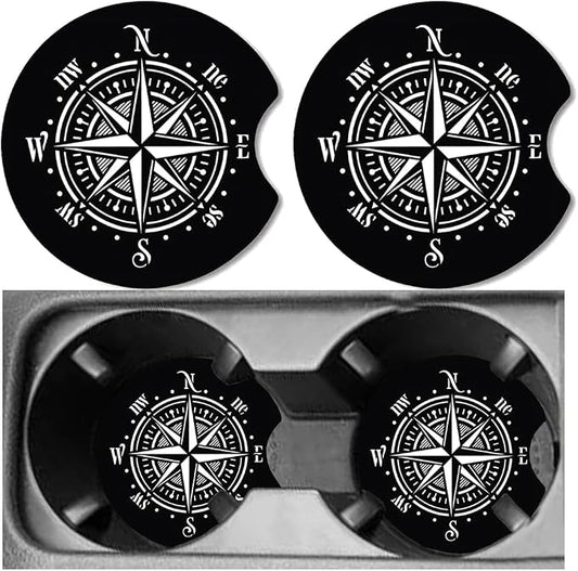 Car Cup Holder Coaster, Neoprene Universal Non-Slip Cup Holders, Car Accessories Interior for Women and Man Interior Sets 2 Pack (RYD-BD16)