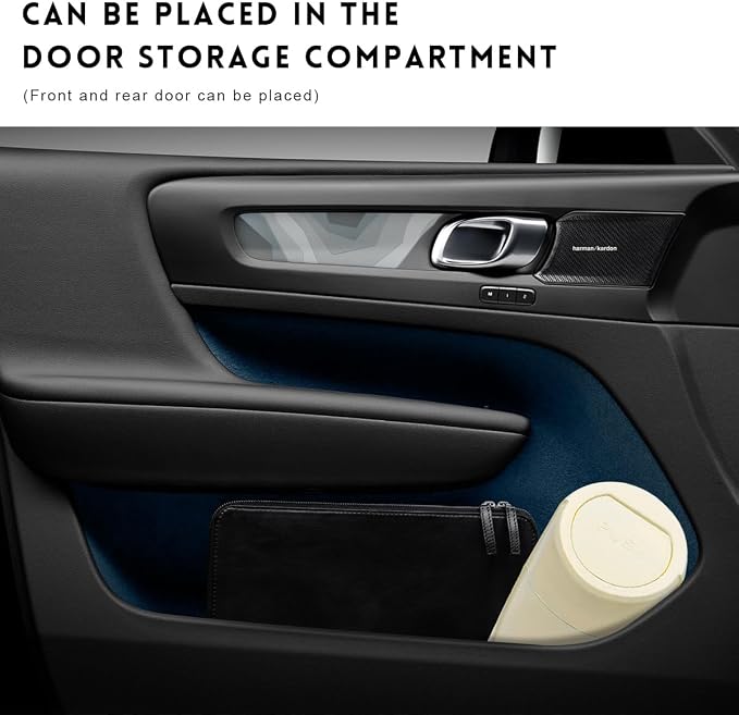 Wevdn Car Trash Can Bin with Lid, Mini Leakproof Vehicle Side Door Cup Holder Trash Can with Lid, Multipurpose Organizer Portable Garbage Bin for Cup Holder Car Home Office (Beige)
