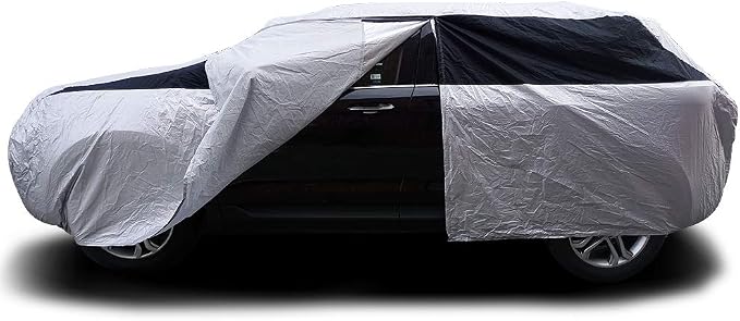 Titan Lightweight Poly 210T Car Cover for Compact SUV 170-187". Waterproof, UV Protection, Scratch Resistant, Driver-Side Zippered Opening. Fits Rav4, Rogue, CR-V and More.