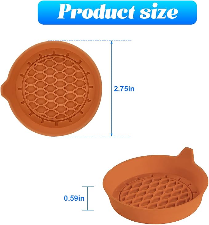 Zpana Bling Car Cup Holder Coaster, 2PCS Crystal Rhinestone Non Slip Waterproof Vehicle Insert Water Bottle Holder Pads, Shockproof Auto Interior Decorative Coasters, Universal Fit (Orange)