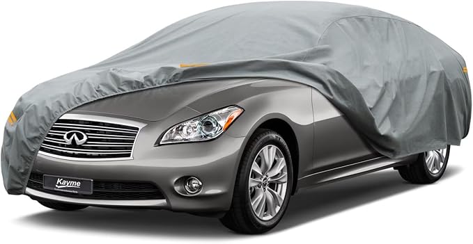 Kayme Heavy Duty Car Cover Custom Fit Infiniti M35 M37 Q70 Waterproof All Weather for Automobiles, Full Exterior Covers Sun Rain UV Protection.（Deliver About 3-10 Days）