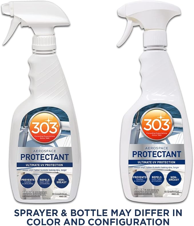 303 Marine Aerospace Protectant for Boat Vinyl, 32 oz | Provides UV protection for marine vinyl and surfaces while helping prevent fading, cracking, and staining.