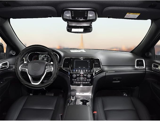GIANT PANDA Steering Wheel Cover for Jeep Wrangler, Car Steering Wheel Cover for Jeep Grand Cherokee and Cherokee - Black