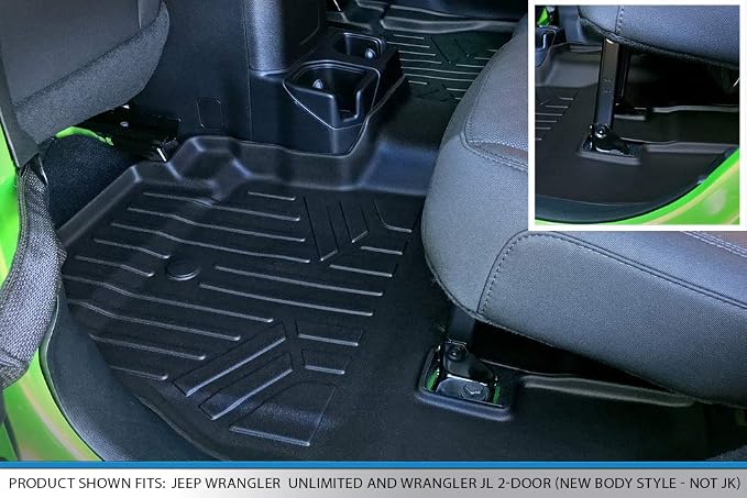 MAXLINER Floor Mats 2 Row Liner Set Compatible with 2018-2018 Jeep Wrangler