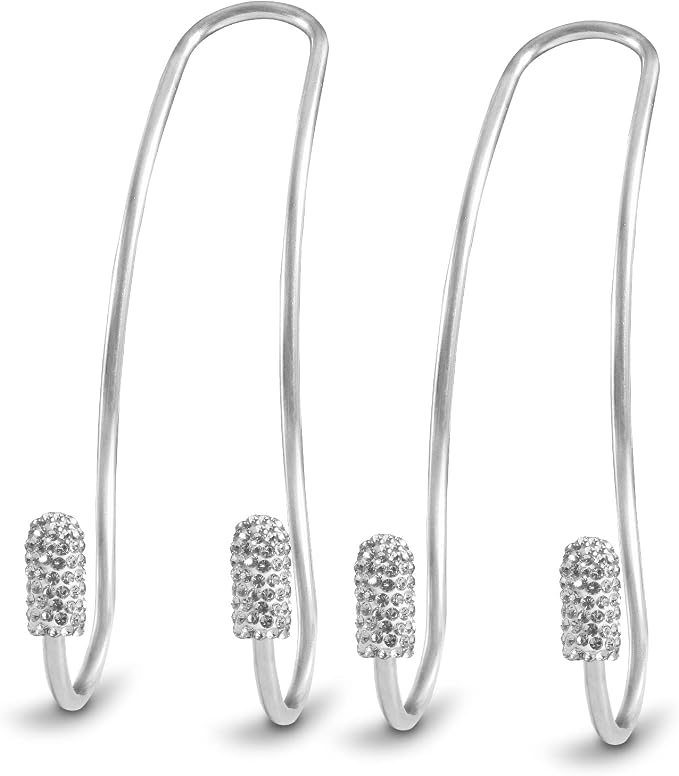 Guoord 【2026 Upgraded】 Car Headrest Hook Decorations, 2 Pcs Bling Purse Hook Hangers, Stainless Hooks Car Hangers and Durable Backseat Holder, Storage Universal for SUV Truck Vehicle(White)