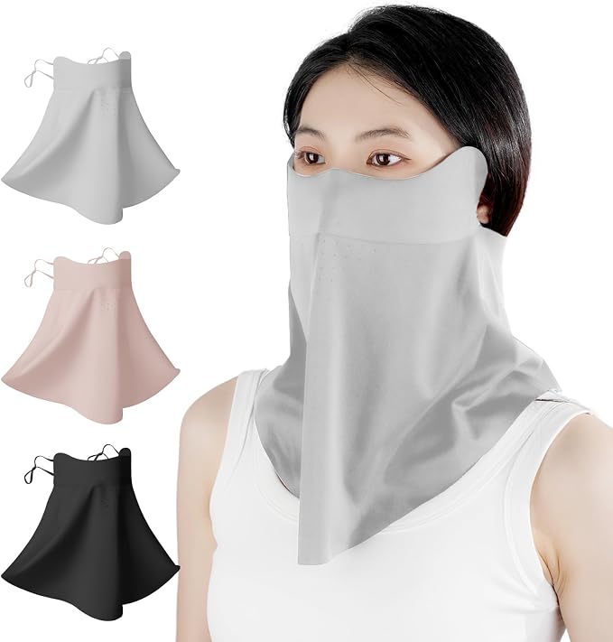 UV Sun Protection Face Mask with Neck Coverage UPF 50+ Face Shield Breathable Design for Summer Outdoor Activities