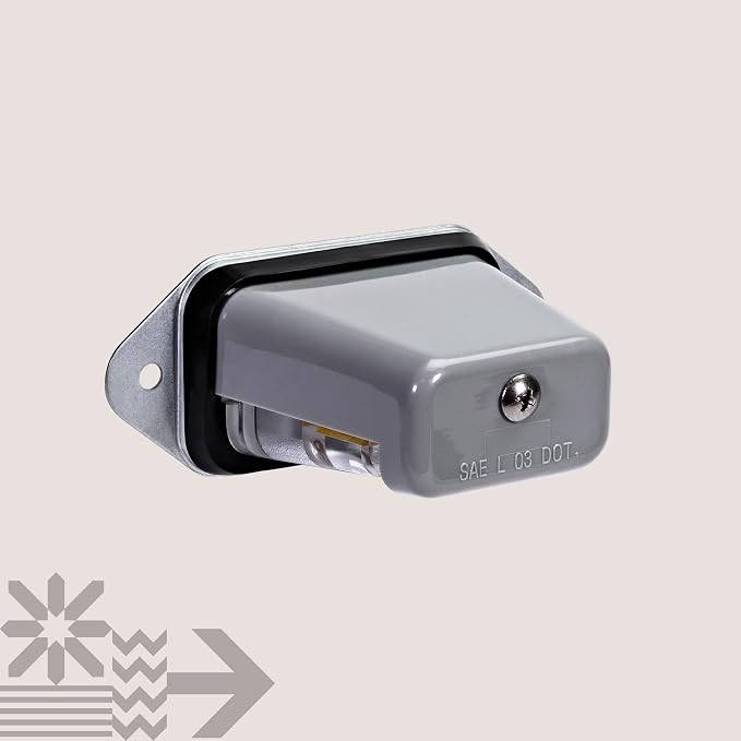 TRUE MODS Gray LED License Plate Boat Trailer Light [Surface Mount] [DOT FMVSS 108] [SAE L] [Waterproof] [12V DC] Universal Submersible Tag Lamp for Auto Work Utility Flatbed Dump Box Semi Truck RV