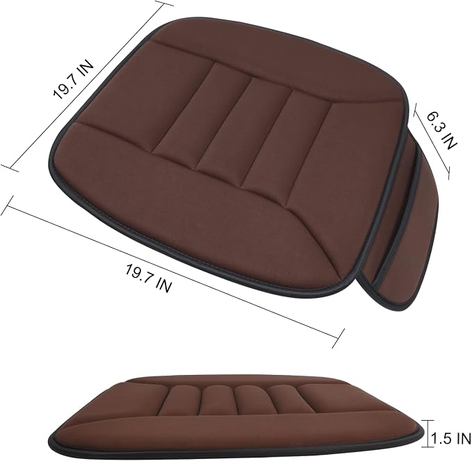 Lofty Aim Car Seat Cushion for Driving, Memory Foam Driver Seat Cushion | Car Seat Cushion for Long Driving, Automotive Seat Cushion for Pain Relief, Car Seat Pillow Fits Vehicles, Office, Brown