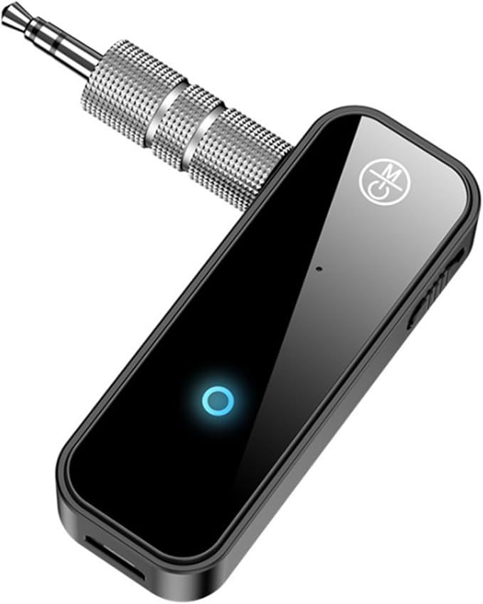 PWireless Bluetooth AUX Adpater for Car, 2 in 1 Bluetooth 5.0 Transmitter Receiver, 3.5mm Aux Audio Adapter, Wireless Audio Receiver for for Cars, Speakers, Stereo Systems and Headphones