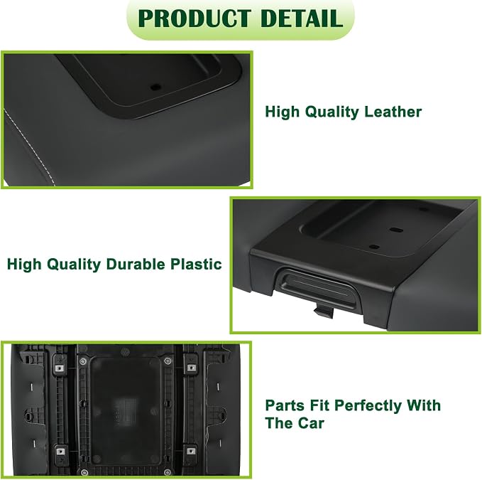 Front Seat Center Console Armrest Lid Black Compatible with 2014-2019 Chevrolet Chevy Silverado Suburban Tahoe GMC Sierra Yukon XL Replaces 22881398