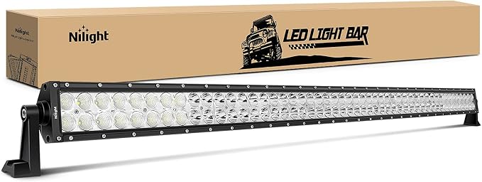 Nilight - 15026C-A LED Light Bar 52Inch 300W Spot Flood Combo LED Driving Lamp Off Road Lights Work Light for Trucks Boat Lamp