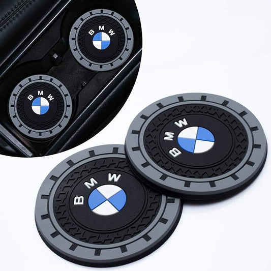 Car Cup Holder Coaster Compatible with BMW 1 3 5 6 Serie X1 X3 X7 X5 X6 Z4 7 M Series, Auto Cup Holder Insert Coaster, 2PCS