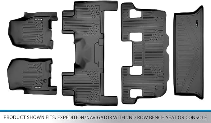 MAXLINER Floor Mats Cargo Liner Behind 3rd Row Set for 2007-2010 Ford Expedition