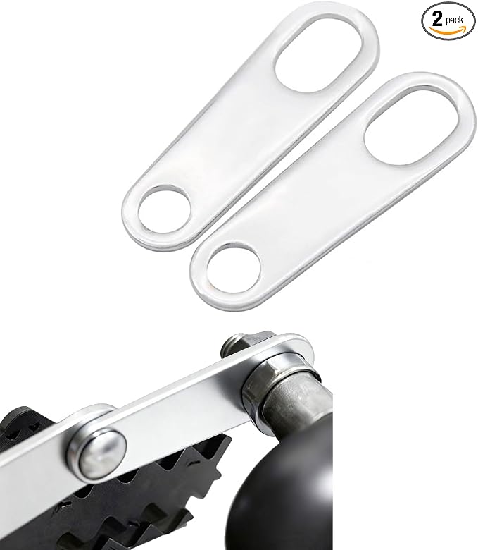 ANKIA 2PCS Motorcycle Indicator Turn Signal Light Lamp Relocater Holder Shock Brackets for Harley Motorbike Bobber Old School Cafe Racer (Silver)