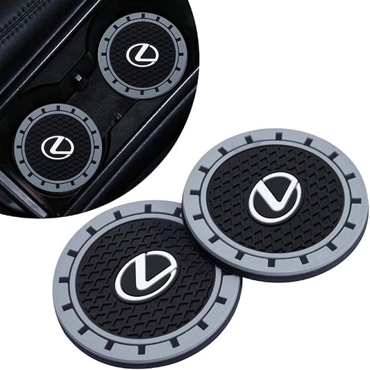 Car Cup Holder Coaster Compatible with Lexus RX ES GS LS NX RS GX LX RC LC RX350 is250 GX460, Auto Cup Holder Insert Coaster, 2PCS