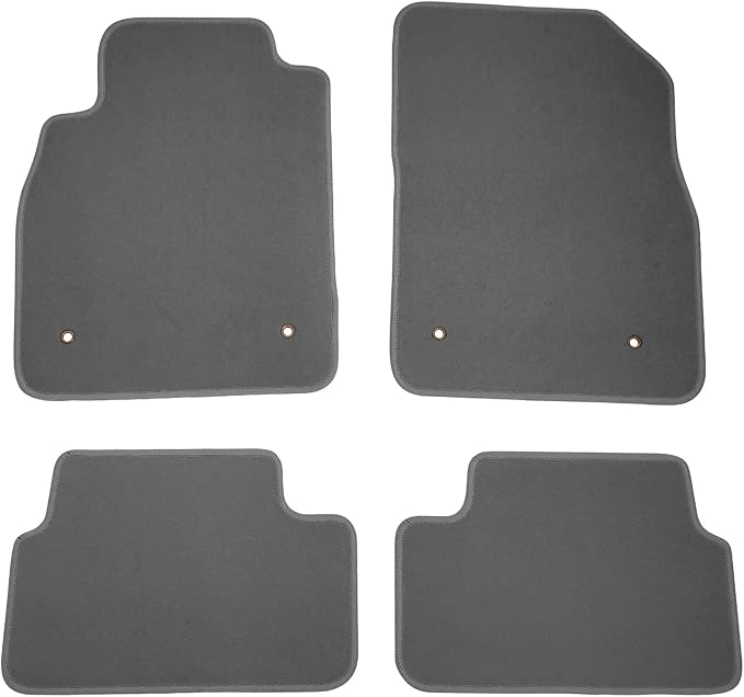 Fit 2008-2015 Chevrolet Cruze Floor Mat Nylon Gray | IKON MOTORSPORTS, Fit 2016 Cruze Limited, Factory Fitment Front & Rear Car Floor Mats Liner Carpets Replacement 4PCS