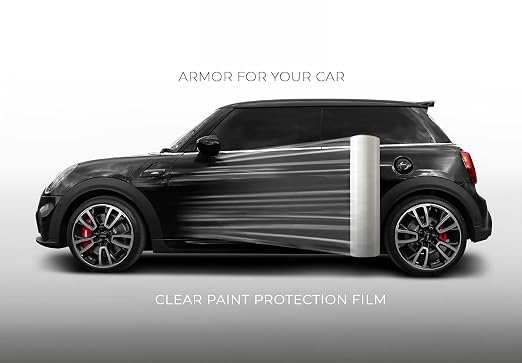 3M Clear Vinyl Paint Protection Film 6 Inch by 120 Inch Roll w/Yellow Detailer Squeegee