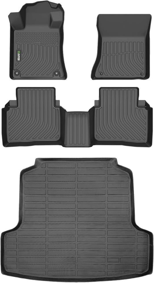 HAFIDI® Floor Mats & Cargo Liner Set Fit for 2019-2025 2026 Nissan Altima All Weather Protection TPE Anti-Slip Car Full Set Floor Liners Custom Accessories - Black