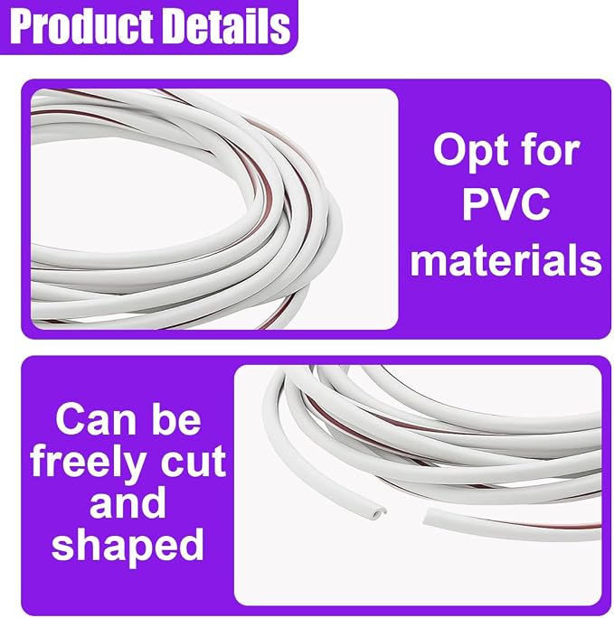 16Ft (5M) Car Door Edge Protector (White-5M) | Self-Adhesive Scratch Resistant U Shape Door Edge Guard Decoration, Anti-Collision Car Door Trim Strip for Truck, SUV, Sedan