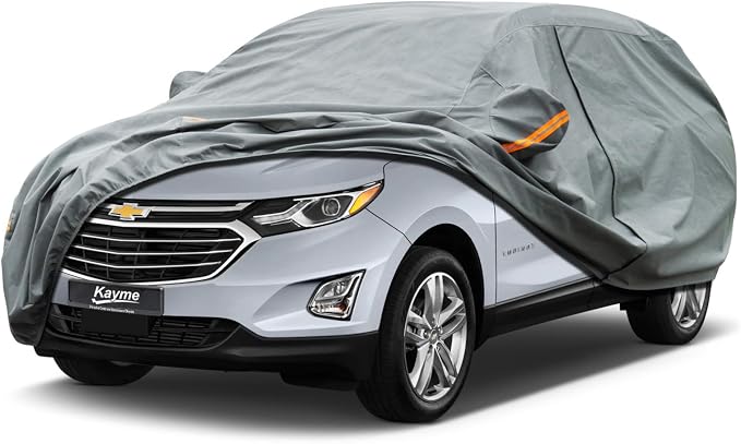 Kayme Heavy Duty SUV Car Cover Custom Fit Chevrolet Equinox Waterproof All Weather for Automobiles, Full Exterior Covers Sun Rain UV Protection.（Deliver About 3-10 Days）